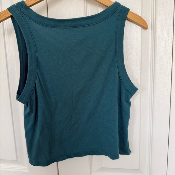 Madewell  Cropped Coast Sea Blue/Teal Cropped Tank Top- M - Picture 6 of 6